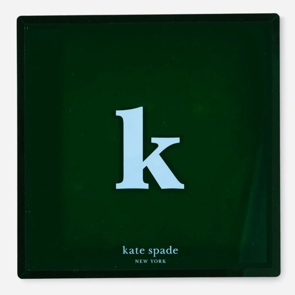Kate Spade New York‎ Just Mine Acrylic Tray K Green Monogram Initial Decor